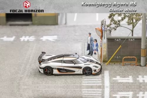 1:64 scale diecast Agera RS racing sports car model, white with black details