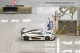 FH 1:64 Scale White Agera RS Super Racing Sports Model Diecast Metal Car Parts