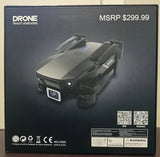 Obstacle-avoiding drone with front camera, shown in retail box packaging