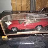 Red Jaguar XKR diecast model car in special edition display box