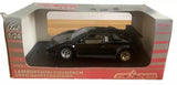 Black Lamborghini Countach diecast model car in box, 1:24 scale