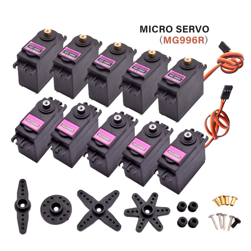 MG996R Digi Hi Torque Servomotor Fixed Wing Drones Metal Gear 180 360 Degree Small Servo Motor for Industrial Robot Arm RC Car Drone