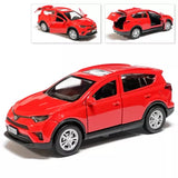 Toyota RAV4 Metal Model Diecast Car Scale, Collectible Toy Cars, Red, 1/36 Toy