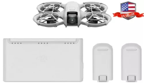 Mini quadcopter drone with two battery packs