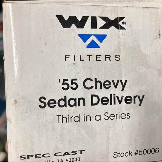 Spec Cast diecast model box for 55 Chevy sedan delivery, Stock #50006