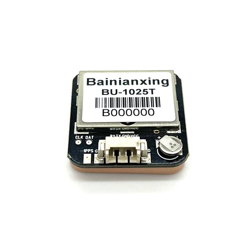 Integrated GPS module BU-1025T with ceramic antenna, black PCB board and connectors