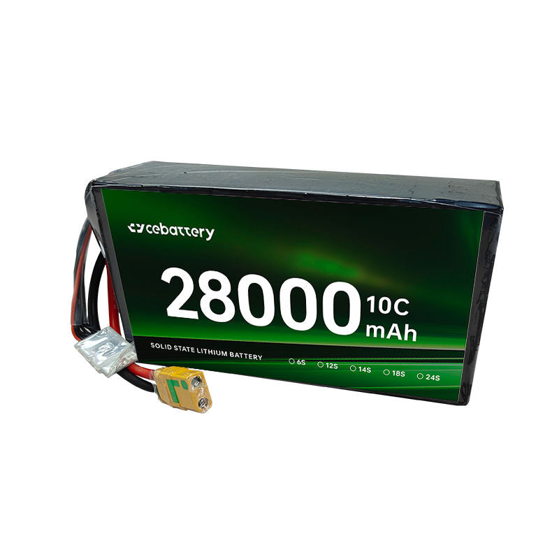 Wholesale High Density 28000mAh Solid State 307wh/kg 6S 12S 18S 10C Lithium Ion Aircraft VTOL Drone HV Batteries Pack for UAS Drone