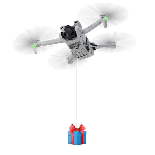 DJI Mini drone with hanging cord and gift box