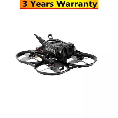 FPV racing quadcopter drone with onboard camera and four propellers