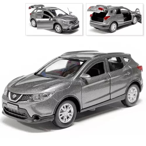 Nissan Qashqai diecast model car, silver SUV, 1/36 scale