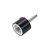 Electrical motor rotor accessory with black ferrite magnet and metal shaft