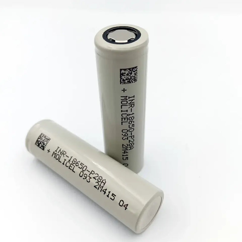 18650 lithium-ion cylindrical battery, side label and top positive terminal
