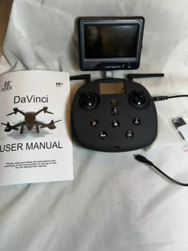 Aerix Davinci drone remote control with built-in screen and two joysticks