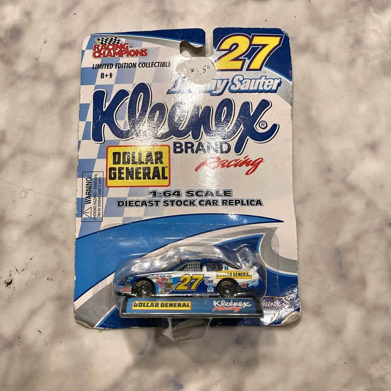 Diecast stock car replica in retail blister, #27 J. Sauter