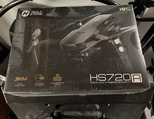 Holy Stone HS720R drone box with 3-axis gimbal and GPS markings