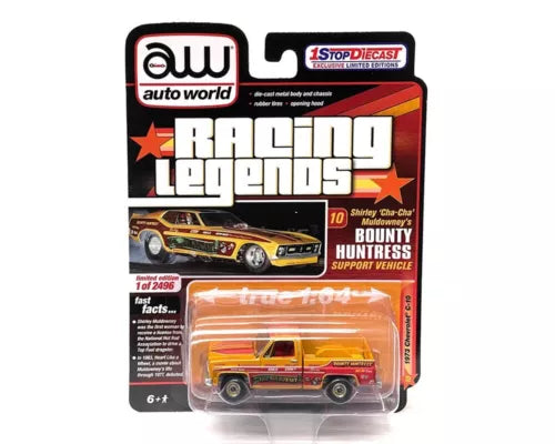 Racing Legends diecast pickup truck model in blister pack, orange decals