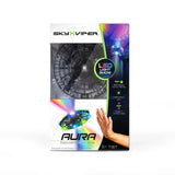Aura touch-control light show drone in retail package, LED ring lights shown