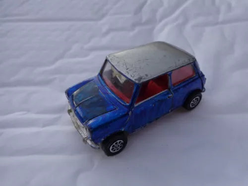 Corgi Classics 1/36 Mini Cooper diecast car, blue with silver detailing