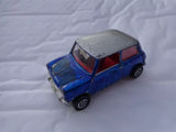 Corgi Classics 1/36 Mini Cooper diecast car, blue with silver detailing