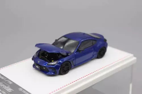 1/64 scale blue diecast Toyota GR86 2023 model car