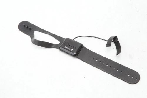 Wireless wrist control watch with strap and small rectangular module