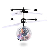 Kids LED RC helicopter drone with glowing ball light and dual rotors