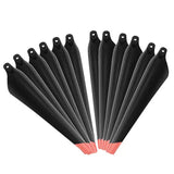 Carbon fiber drone propeller blades set, dark blades with red tips