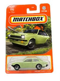 Matchbox 1975 Opel Kadett C GT/E diecast car in green on orange blister package