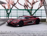 HKM 1:64 Red Agera One 1 Super Racing Sports Model Diecast Collect Car Parts