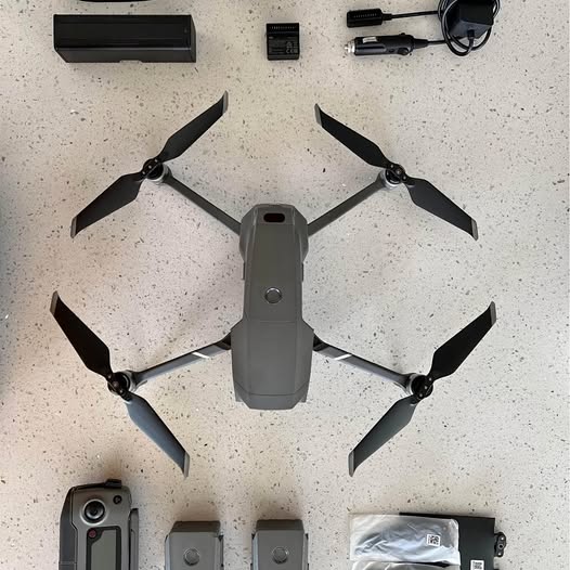 DJI Mavic 2 Pro drone with four propellers and included batteries and charger