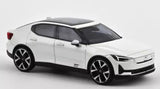 VOLVO POLESTAR 2 2024 white 1:43 diecast model car with black wheels