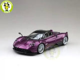 1:43 scale purple roadster diecast model car, front three-quarter view, silver wheels