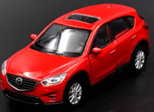 Mazda CX-5 diecast SUV model car, red, front three-quarter view, 1/36 scale