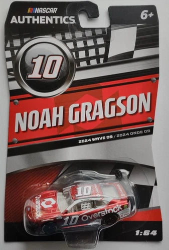 NASCAR Authentics 1:64 diecast race car, red and white, No. 10