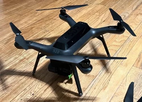 3DR Solo RTF quadcopter smart drone with four propellers, black