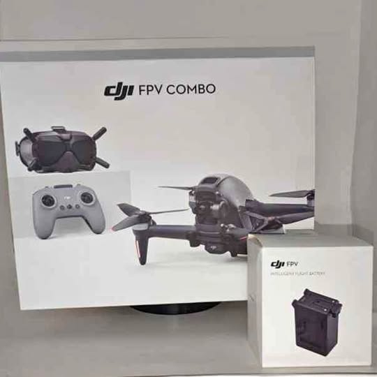 DJI FPV Combo drone kit with controller, drone, and battery module