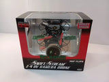 Mini RC camera drone in clear retail box, black frame with red accents