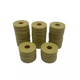 Rubber propeller gasket pads, tan, stacked set of 16