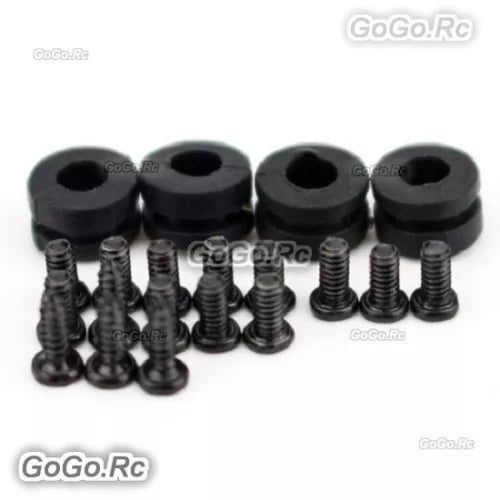 Black rubber dampener mounts with screws hardware pack