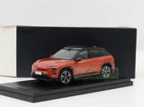 1/43 NIO ES7 diecast car model, orange SUV on base