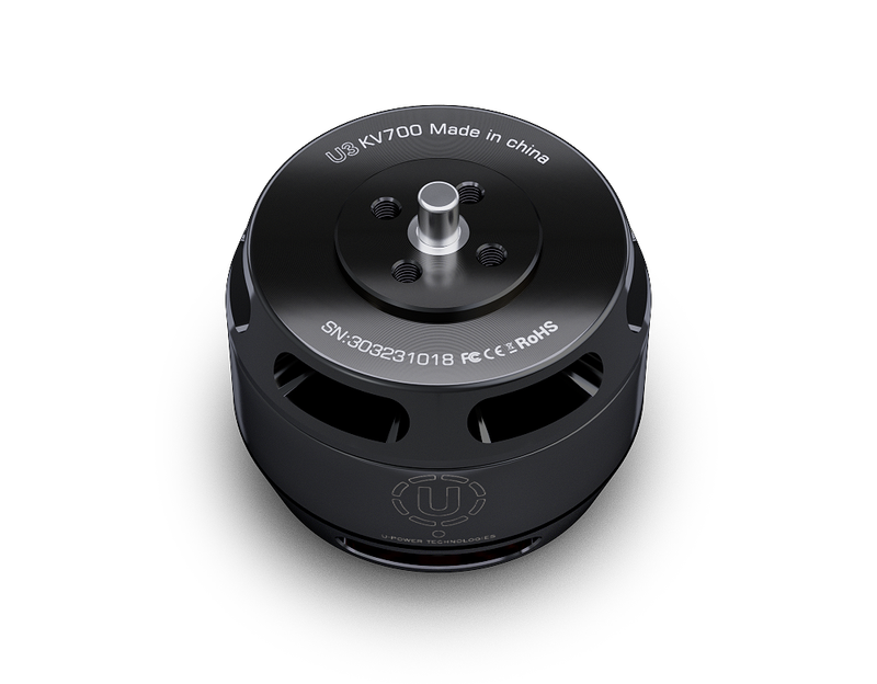 T-MOTOR U3 KV700 brushless DC motor with central shaft and mounting holes