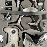 FPV drone and V2 goggles in open packaging, with controller and accessories