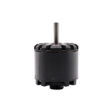 DC brushless motor with black cylindrical housing and protruding drive shaft