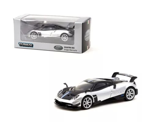 1:64 diecast model sports car, white with dark gray accents and black vents
