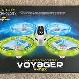 Voyager V-max 6-axis gyro quadcopter drone with four propellers and blue-green lights