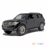 Black diecast model SUV car with chrome grille and multi-spoke wheels