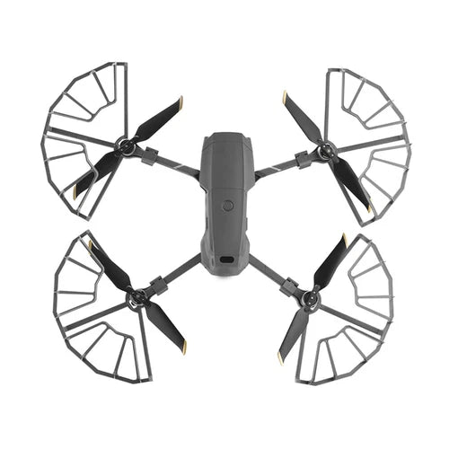Fully enclosed drone propeller guard set with four protective ring frames