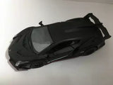 Lamborghini Veneno diecast model car, black, low sports coupe