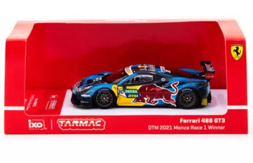 1:64 Ferrari 488 GT3 race car diecast in red display box