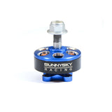 SUNNYSKY Racing mini drone motor with blue anodized housing and mounting stud